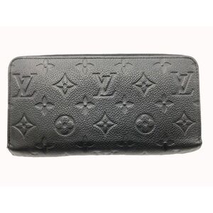 Louis Vuitton Empreinte Zippy Wallet round zipper Long black G